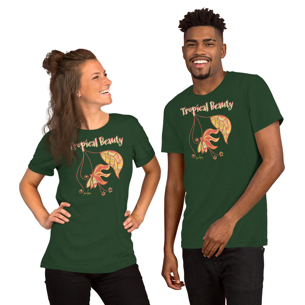 Tropical Beauty Unisex Dark Tees-Geckojoy