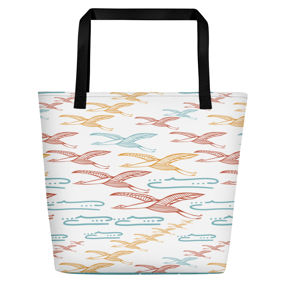 Gliding Through Blue Skies Beach Bag - Limited Edition-Geckojoy