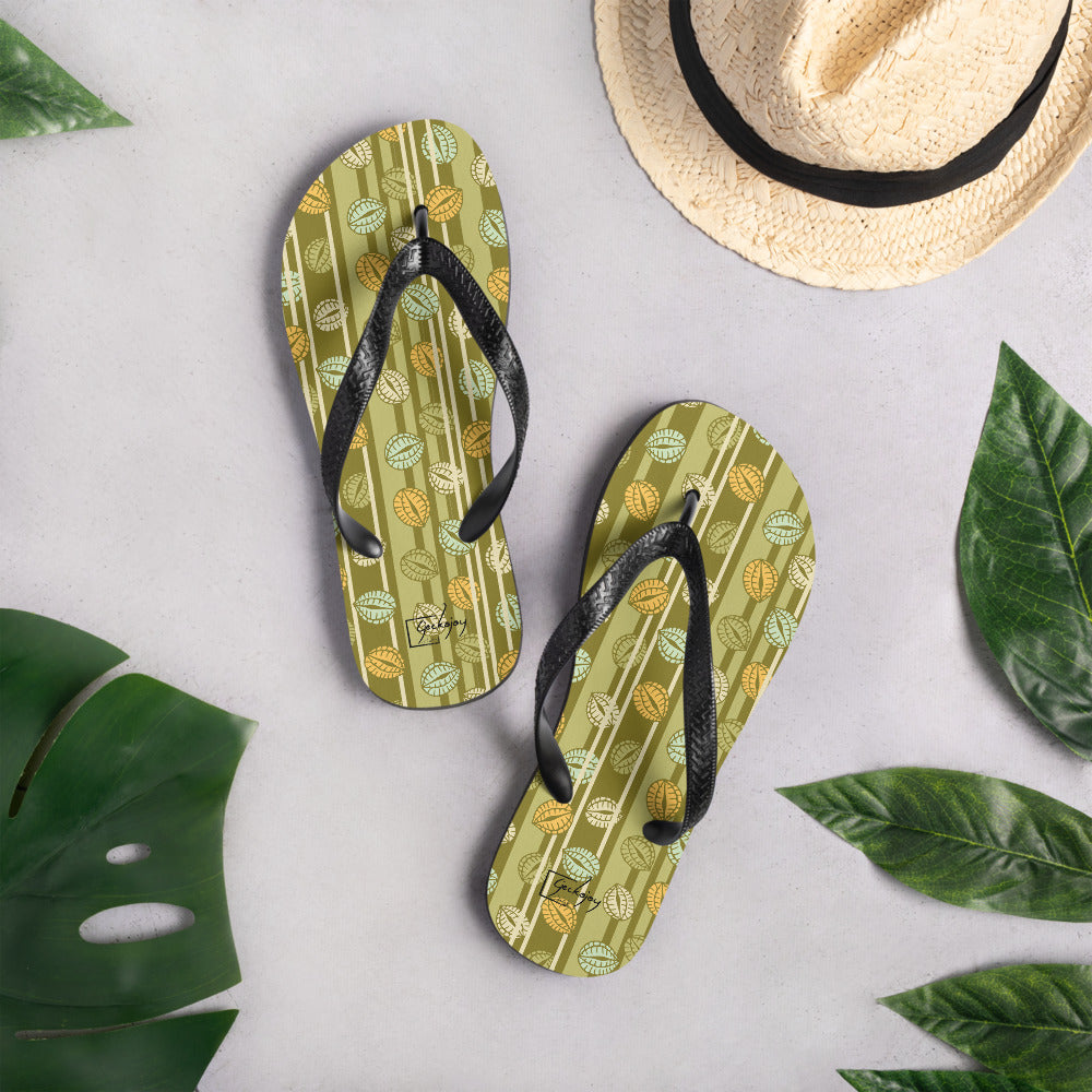 Beaded Trees Flip-Flops-Geckojoy