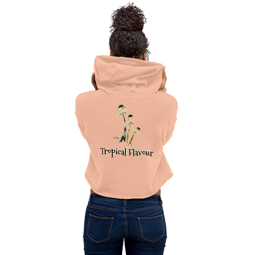 Tropical Beauty Crop Hoodie-Geckojoy