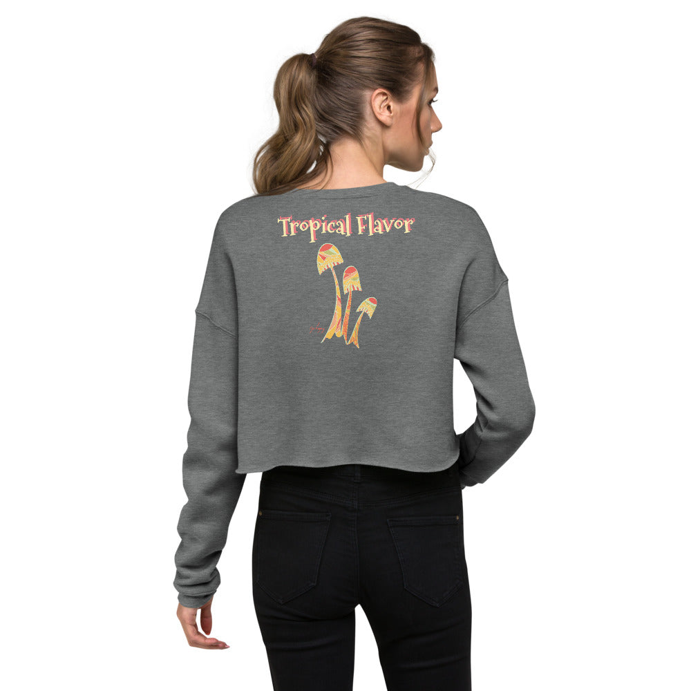 Tropical Beauty Crop Sweatshirt-Geckojoy
