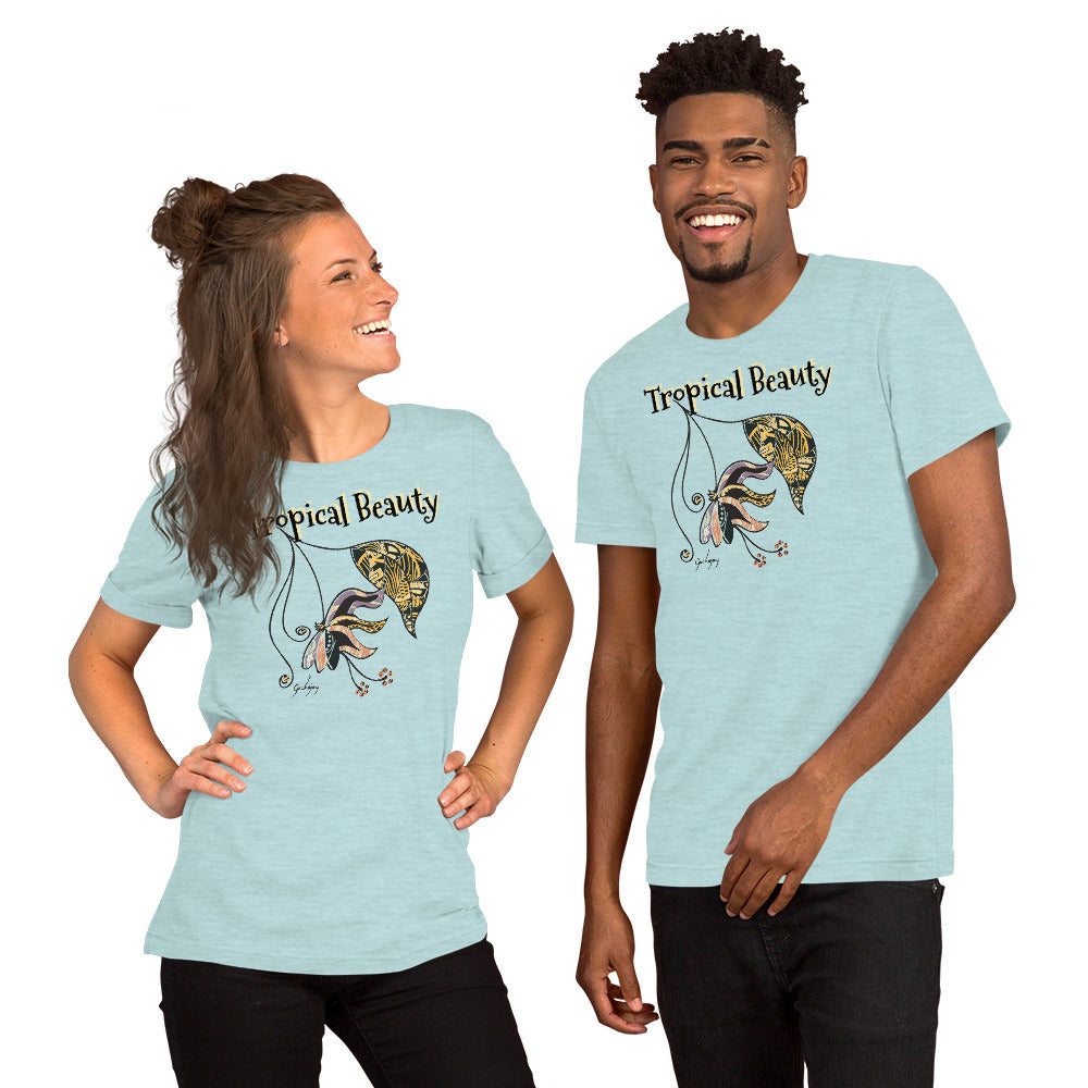 Tropical Beauty Unisex Light Tees-Geckojoy