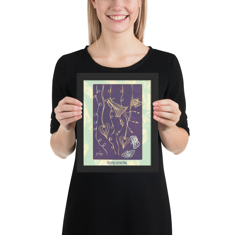 Fluttering Lustrous Music Framed Print-Geckojoy