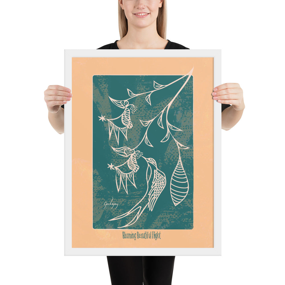 Blooming Beautiful Flight Framed Print-Geckojoy