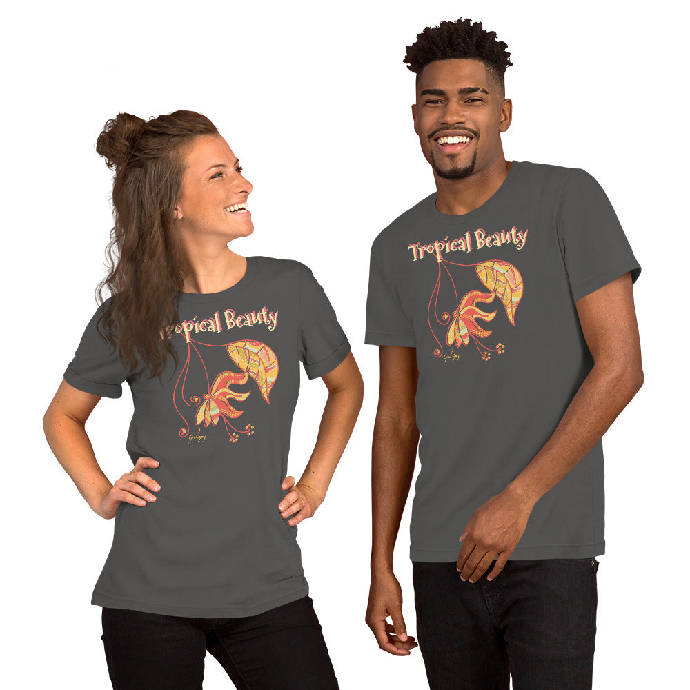 Tropical Beauty Unisex Dark Tees-Geckojoy