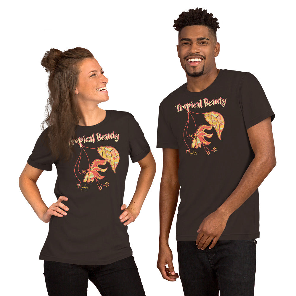 Tropical Beauty Unisex Dark Tees-Geckojoy
