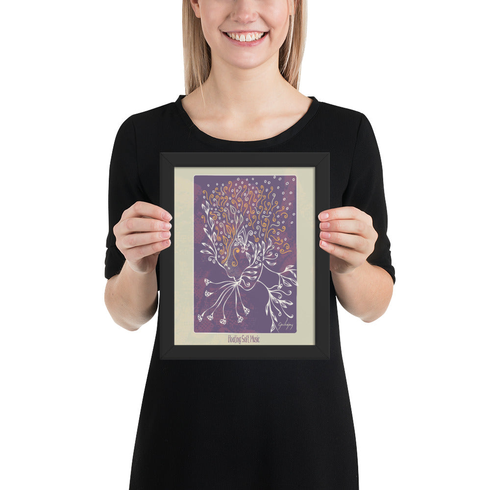 Floating Soft Music Framed Print-Geckojoy