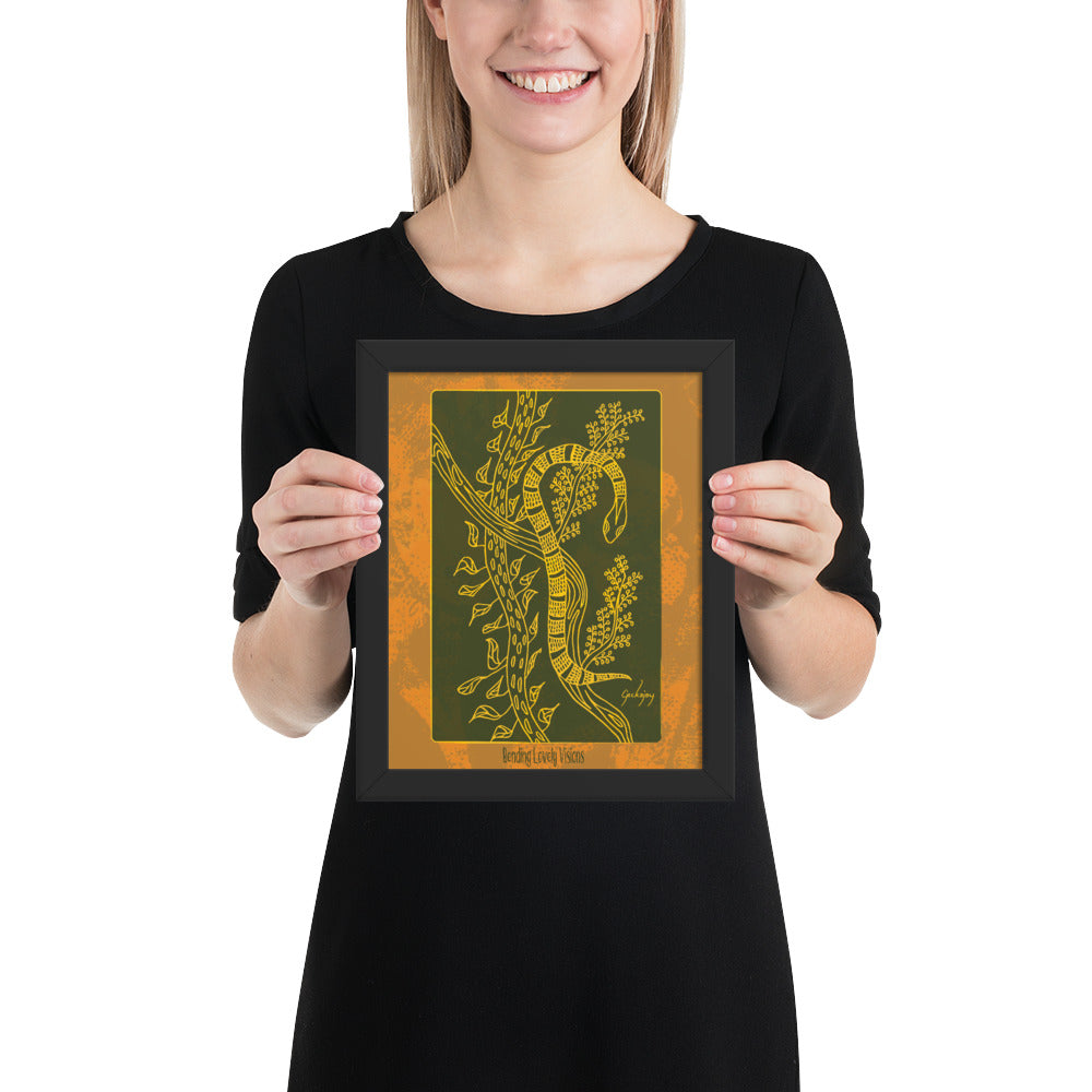 Bending Lovely Visions Framed Print-Geckojoy