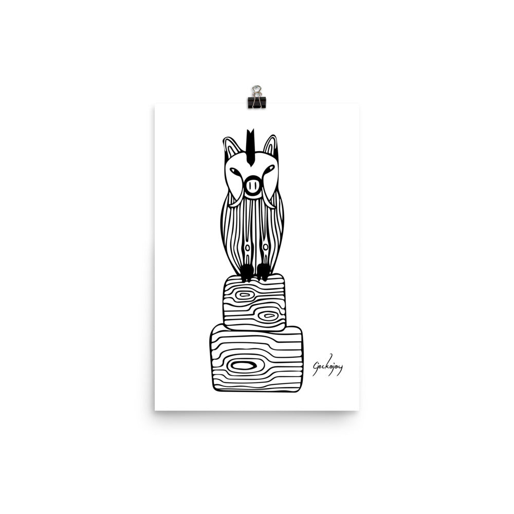 Boar Totem Print-Geckojoy