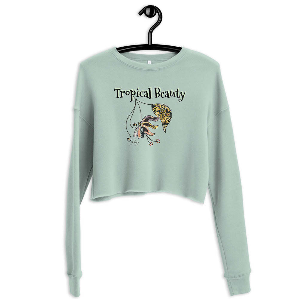 Tropical Beauty Crop Sweatshirt-Geckojoy