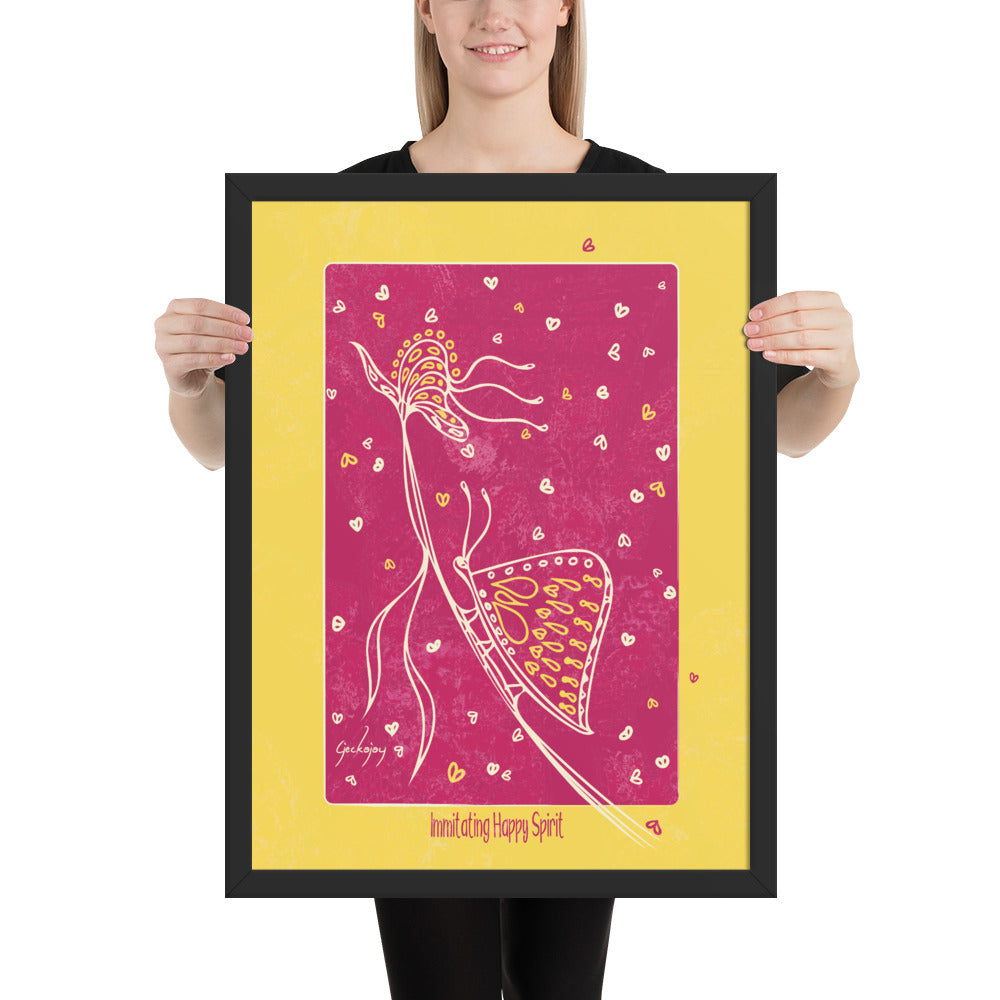 Imitating Happy Spirit Framed Print-Geckojoy