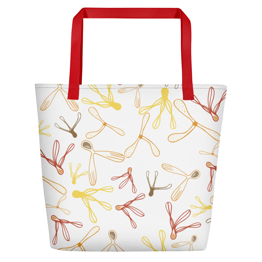 Spiralling Seeds Beach Bag-Geckojoy