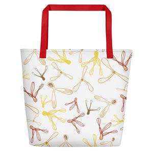 Spiralling Seeds Beach Bag-Geckojoy