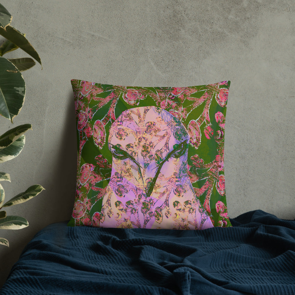 Angry Pink Bird Indoor Pillows-Geckojoy