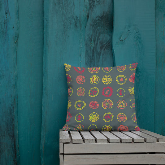 Fruit Drops Square Outdoor Pillow-Geckojoy