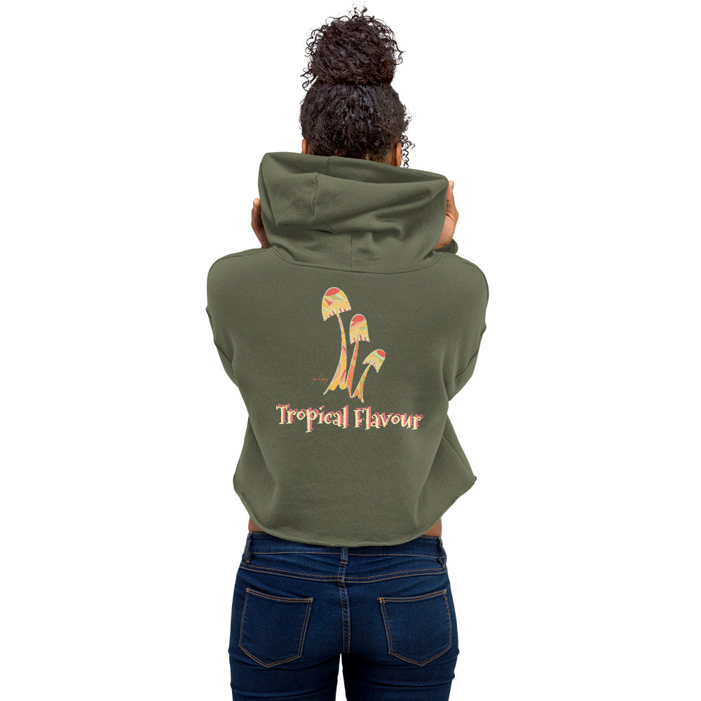 Tropical Beauty Crop Hoodie-Geckojoy