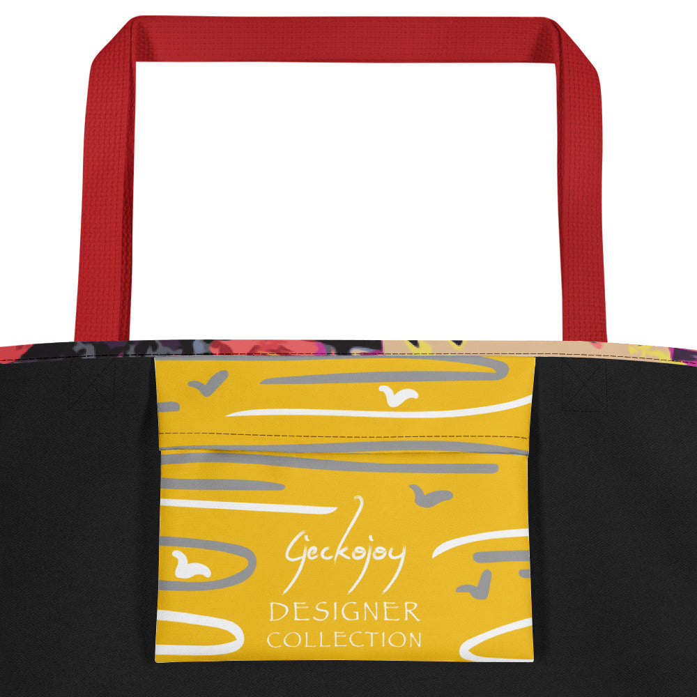 Floating Flowers Beach Bag-Geckojoy
