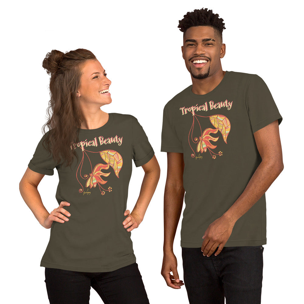 Tropical Beauty Unisex Dark Tees-Geckojoy