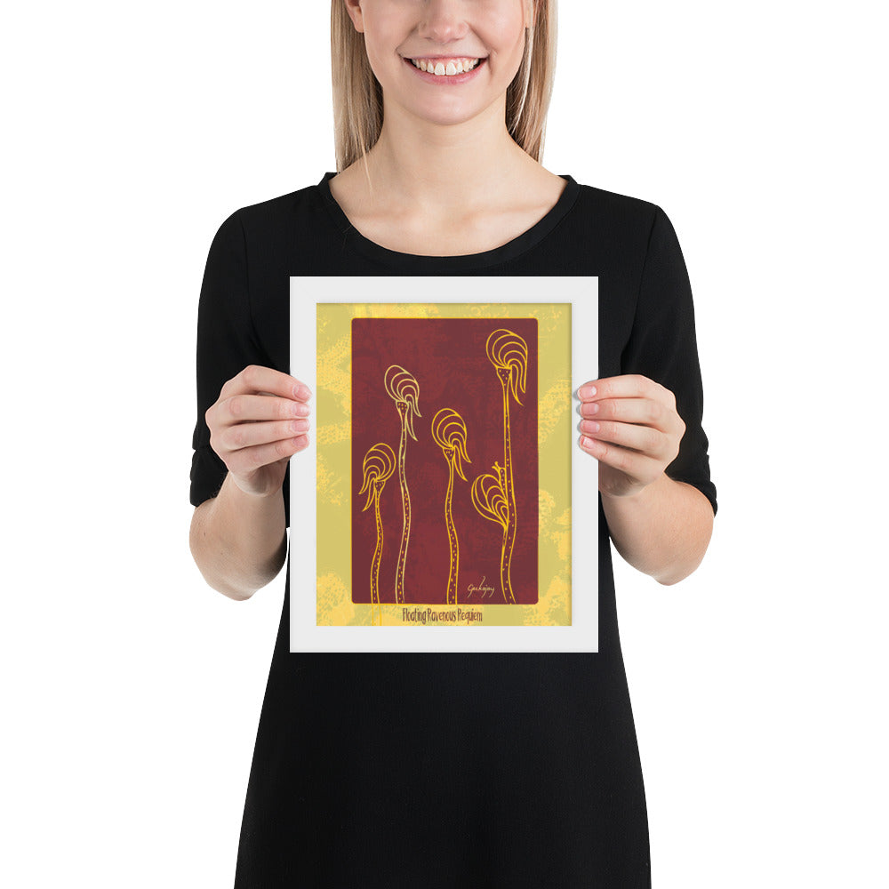 Floating Ravenous Requiem Framed Print-Geckojoy