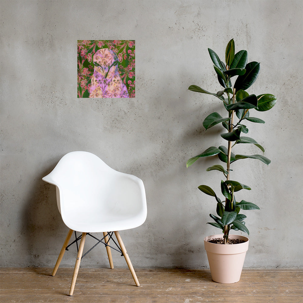Angry Pink Bird Unframed Print-Geckojoy