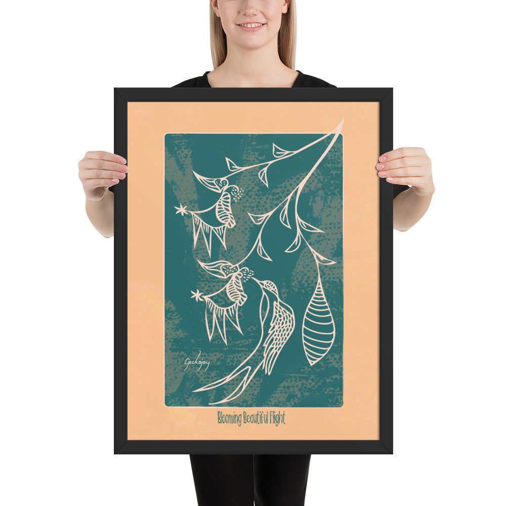 Blooming Beautiful Flight Framed Print-Geckojoy