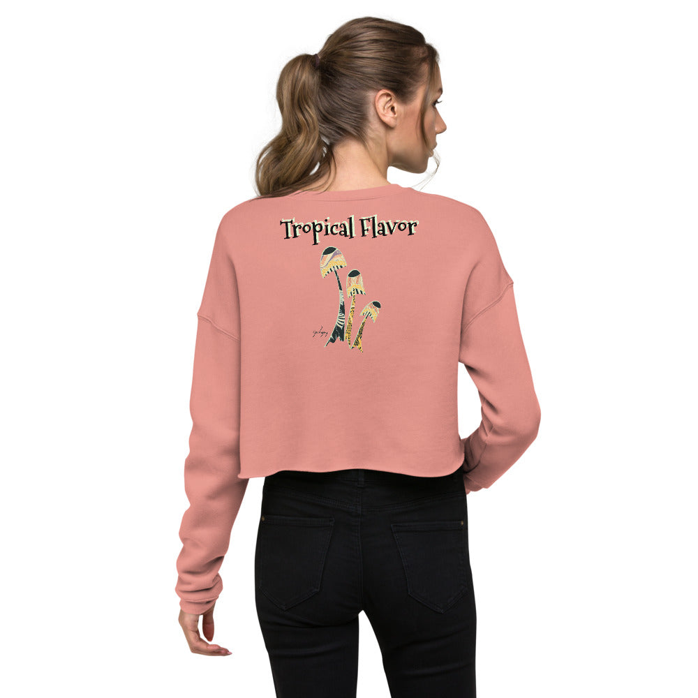 Tropical Beauty Crop Sweatshirt-Geckojoy