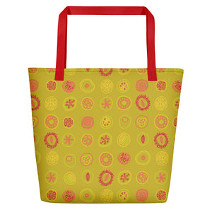 Fruit Drops Beach Bag-Geckojoy