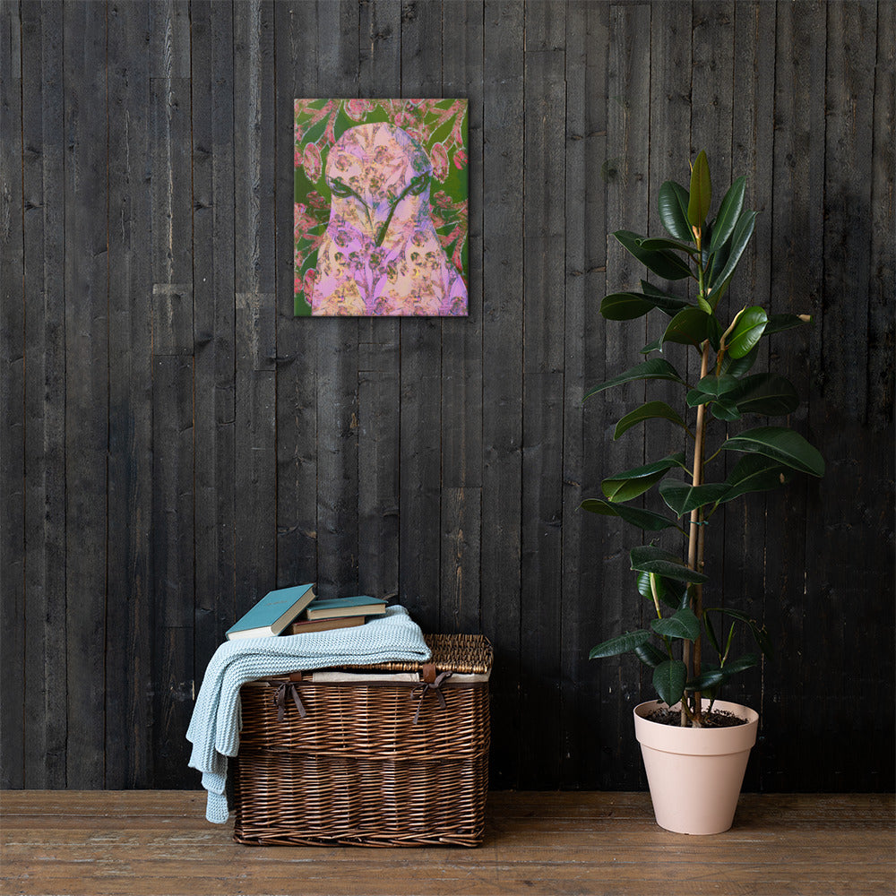 Fierce Pink Bird Canvas Print-Geckojoy
