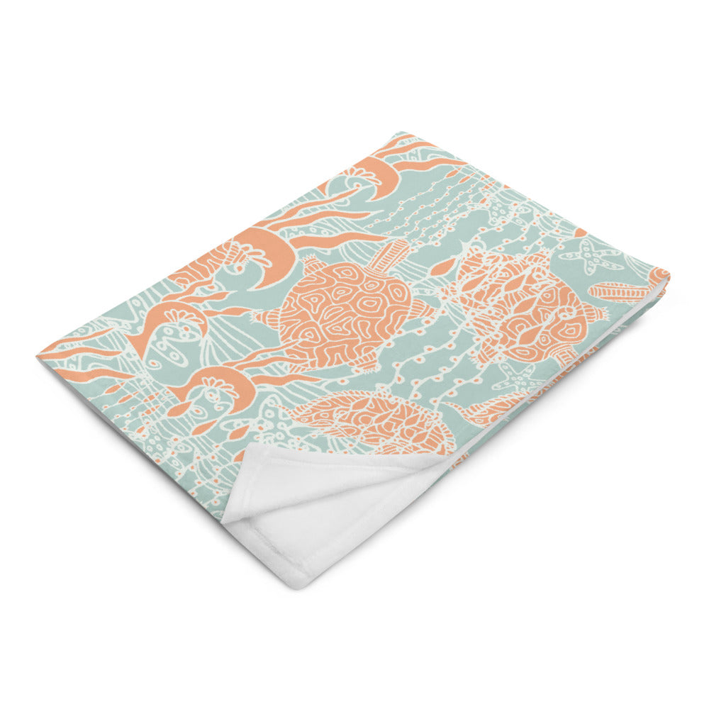 Sea Turtles Throw Blanket-Geckojoy