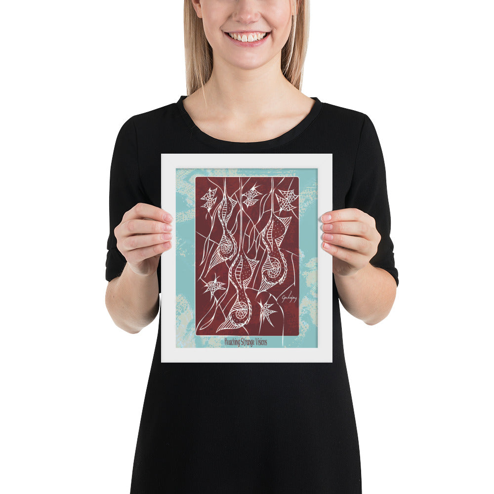 Reaching Strange Visions Framed Print-Geckojoy