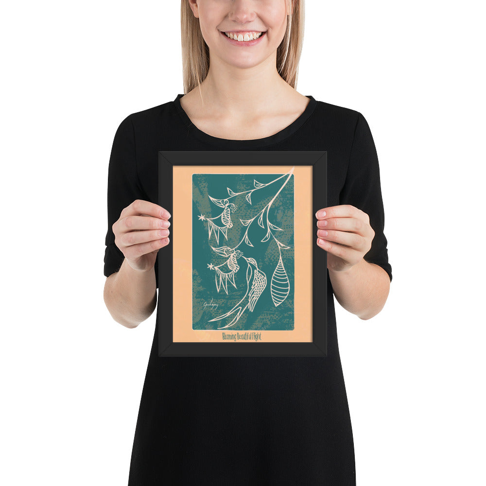 Blooming Beautiful Flight Framed Print-Geckojoy