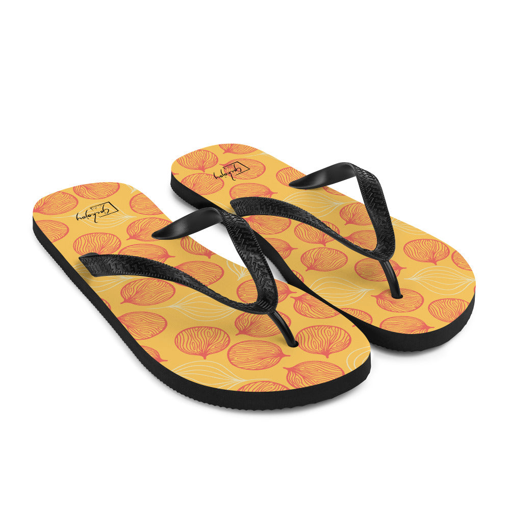 Lucky Red Pong Pong Flip-Flops-Geckojoy