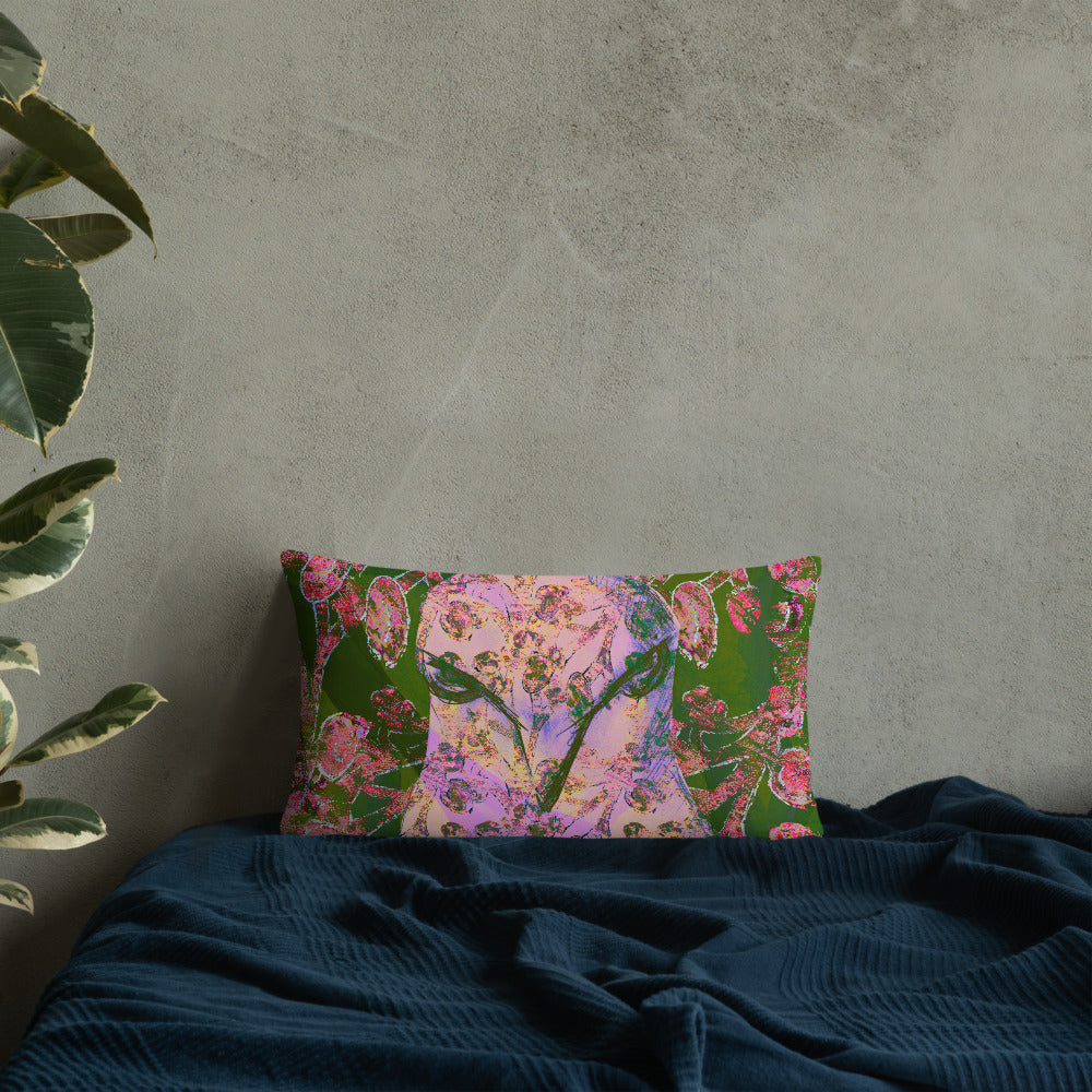Angry Pink Bird Indoor Pillows-Geckojoy