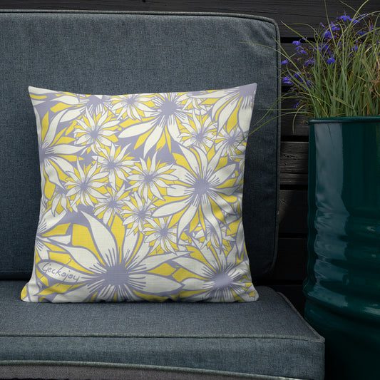 White Daisy Outdoor Pillow-Geckojoy