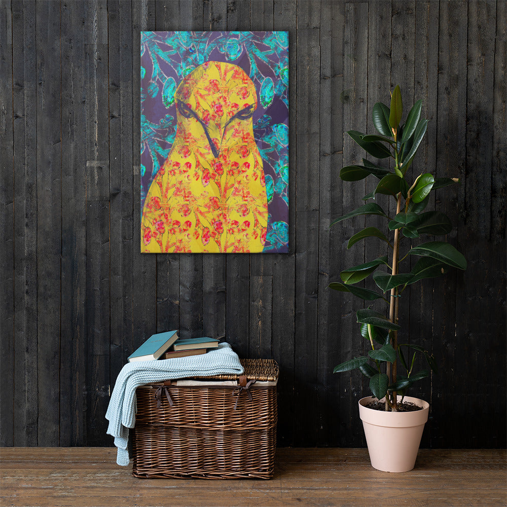 Fierce Yellow Bird Canvas Print-Geckojoy