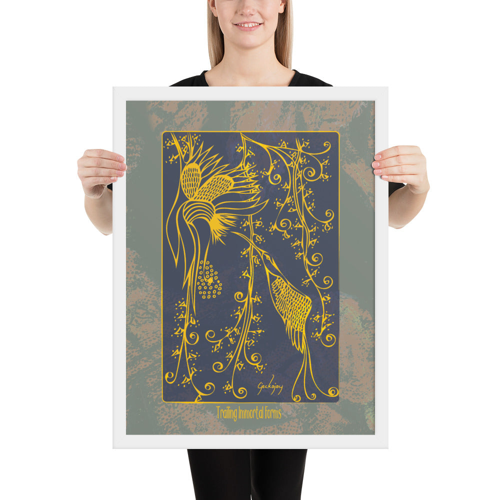 Trailing Immortal Forms Framed Print-Geckojoy