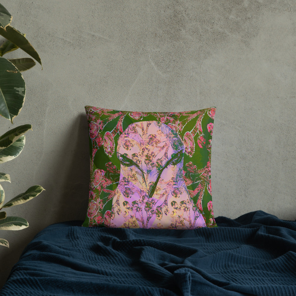 Angry Pink Bird Indoor Pillows-Geckojoy