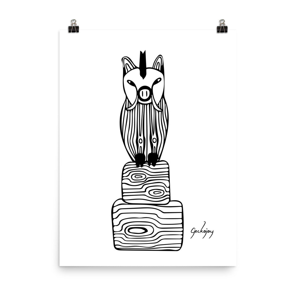 Boar Totem Print-Geckojoy