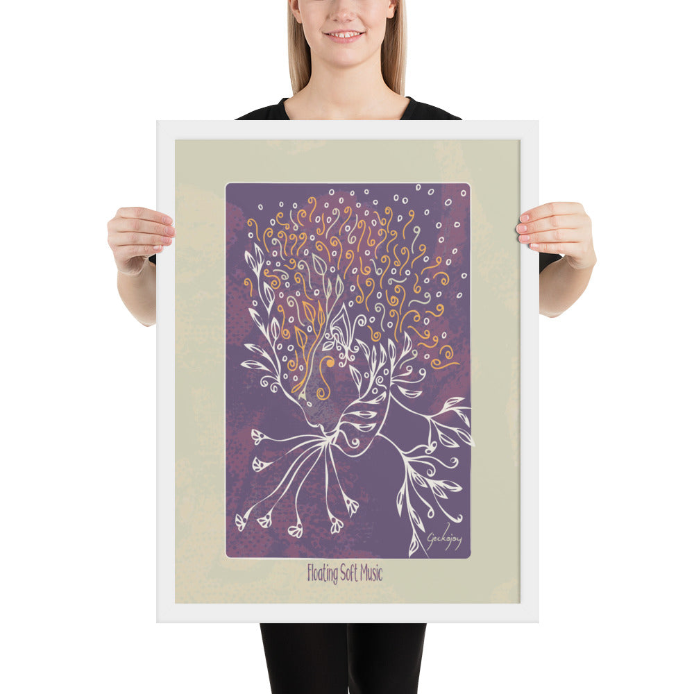 Floating Soft Music Framed Print-Geckojoy