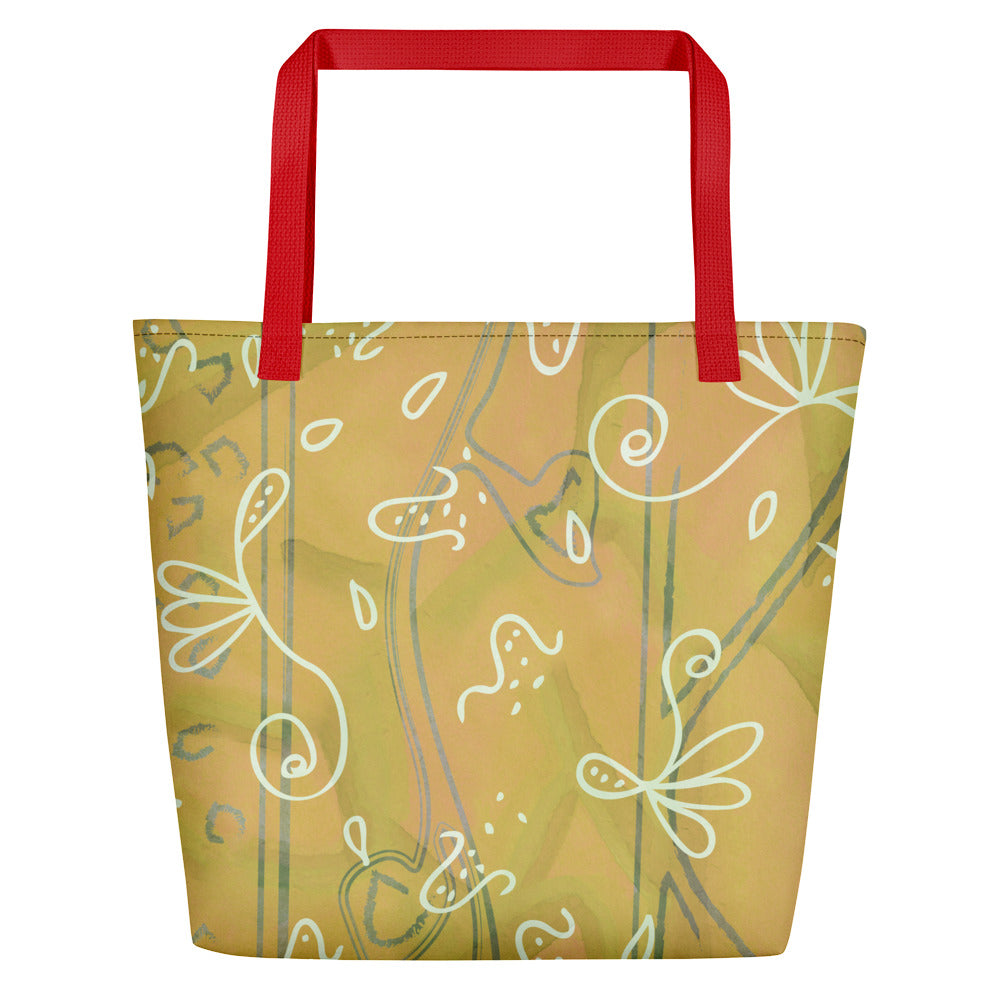 Tumbling Seeds Beach Bag-Geckojoy