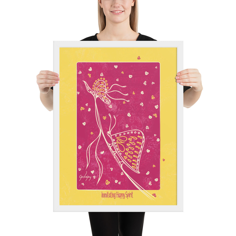 Imitating Happy Spirit Framed Print-Geckojoy