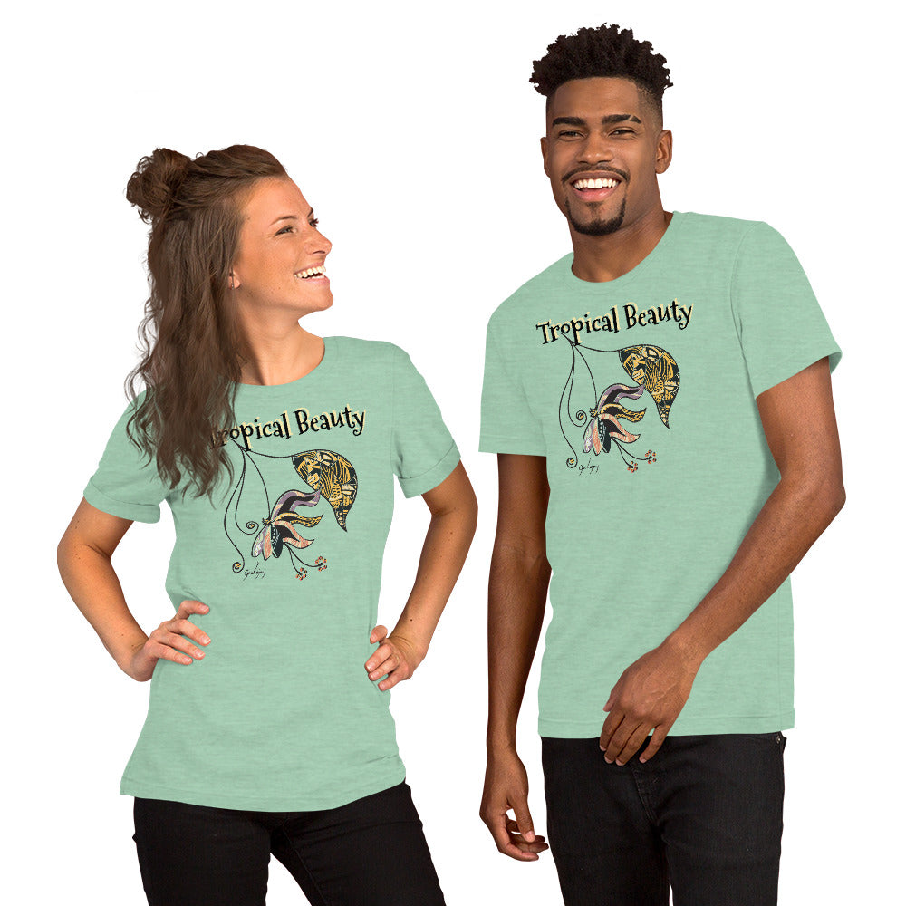 Tropical Beauty Unisex Light Tees-Geckojoy