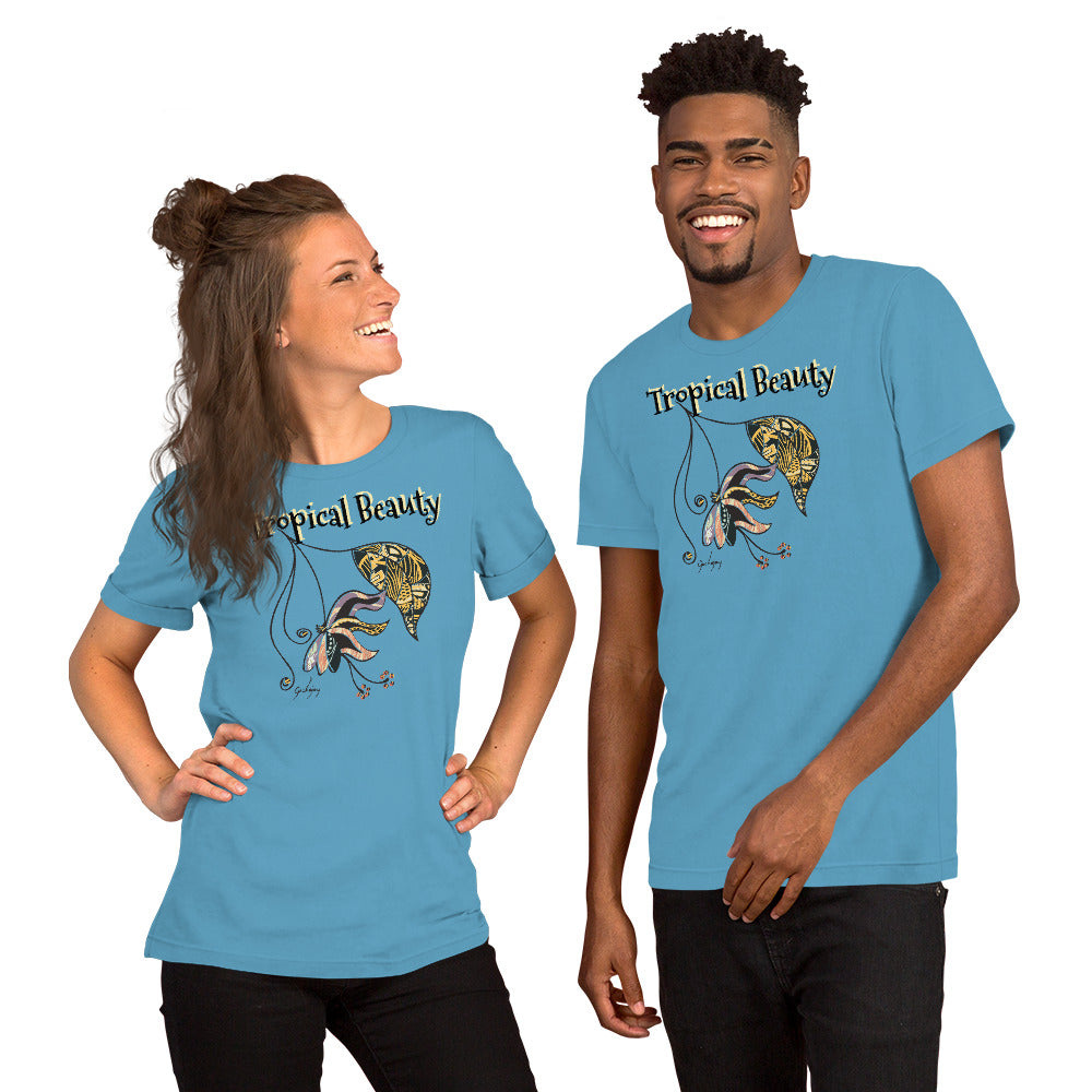 Tropical Beauty Unisex Light Tees-Geckojoy