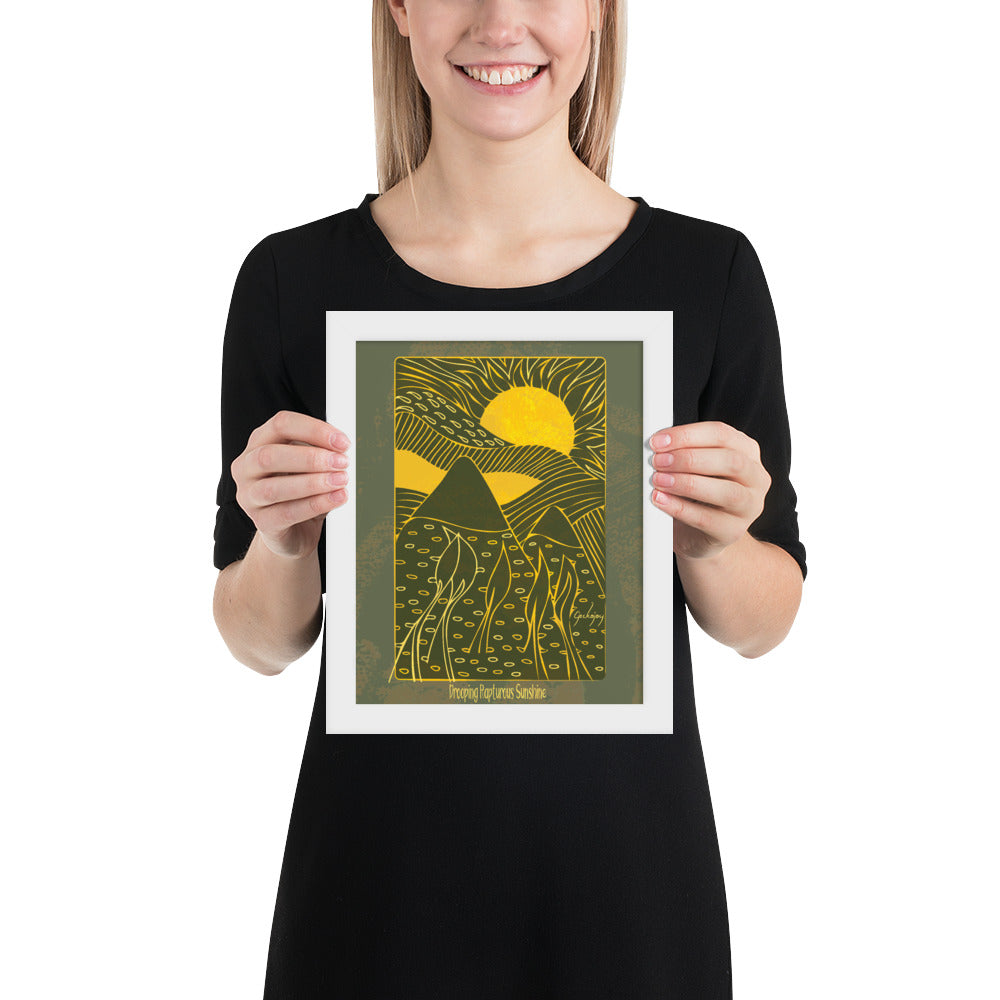 Drooping Rapturous Sunshine Framed Print-Geckojoy