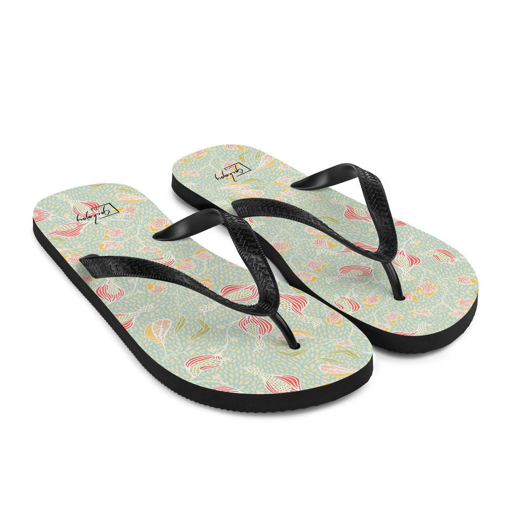 Paddling in Dappled Pools Flip-Flops-Geckojoy