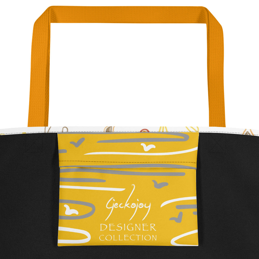 Spiralling Seeds Beach Bag-Geckojoy