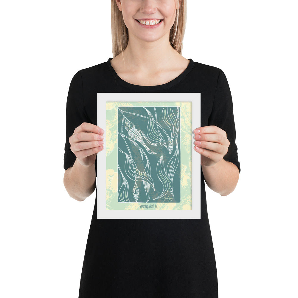 Tapering Alien Life Framed Print-Geckojoy