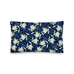 Sea Foam Hibiscus Indoor Pillow-Geckojoy