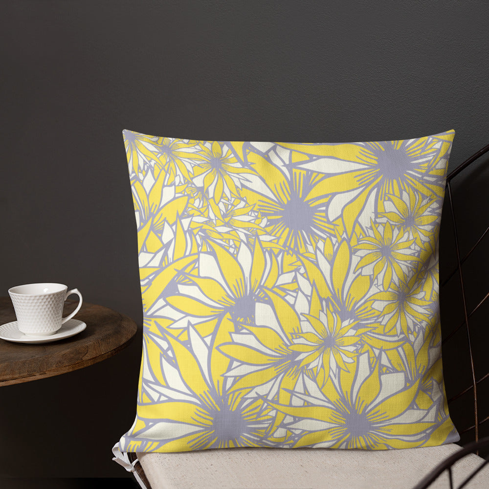 White Daisy Outdoor Pillow-Geckojoy