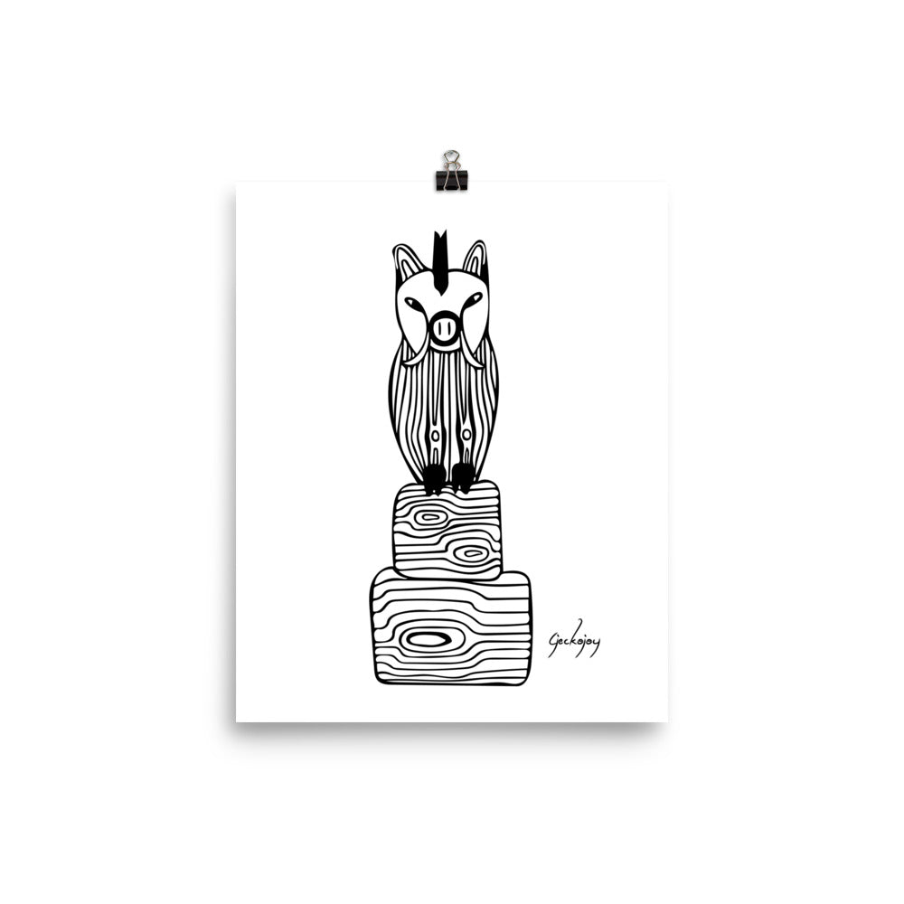 Boar Totem Print-Geckojoy